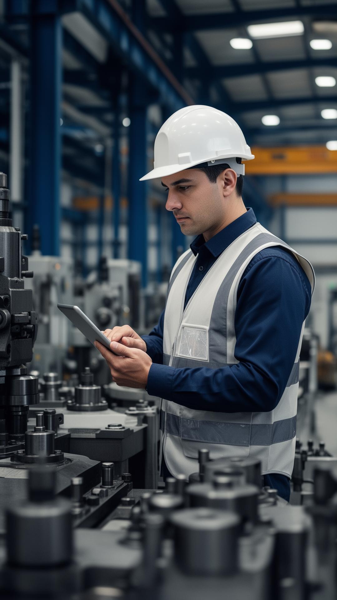 Industrial engineer at work